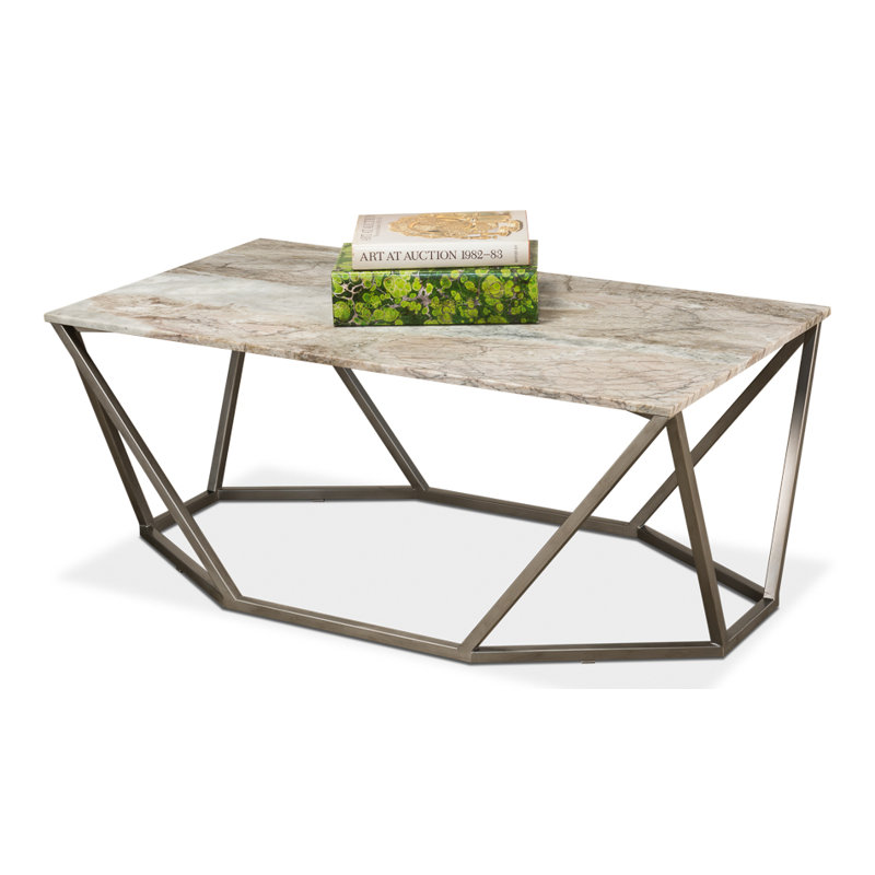 Trapezoid Solid Wood Coffee Table