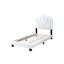Luxueux lit plateforme en tissu de laine avec tête de lit à DEL et motif floral, parfait pour les chambres modernes et élégantes-1346635157-1346635159
