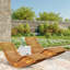 Chaise longue inclinable en acacia Catryn