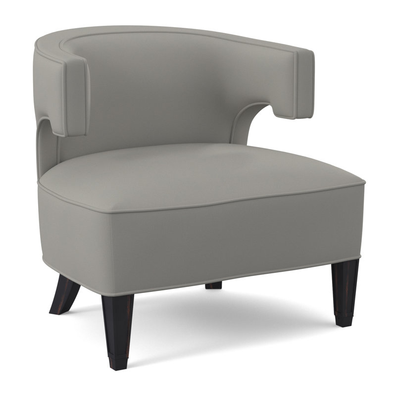 Chaise Laurel, Ébène vintage, 100 % polyester ivoire pétillant