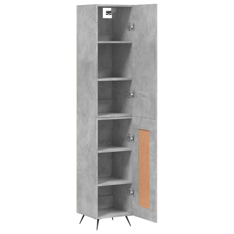 Kruetzen 34.5cm Wide Highboard, Concrete Grey
