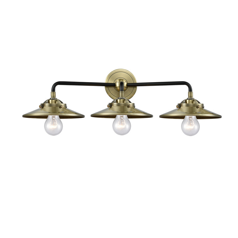 Éclairage pour salle de bain 2 lumières Gault, Laiton antique noir, Incandescent, Laiton antique