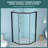42" W X 76" H Diamondshaped Corner Shower Door, 5/16 In.(8Mm), Matte Black