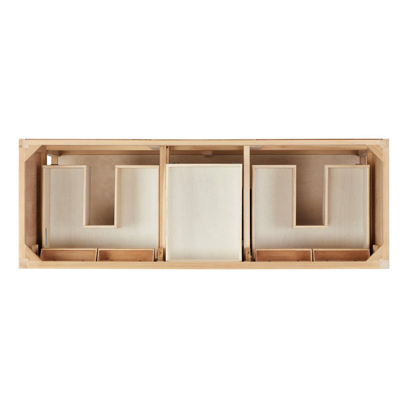 60" Unfinished Mahogany Double Freestanding Bathroom Vanity