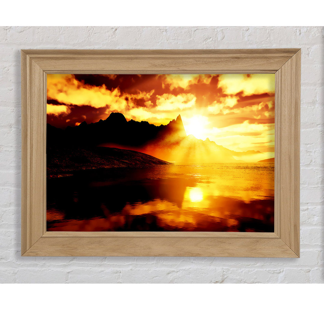 Gerahmter Kunstdruck Sun Blaze Reflections