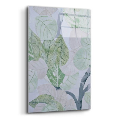  «Aspen Spring Leaves 2» par Coco Good, art mural en verre acrylique, 16 po x 24 po