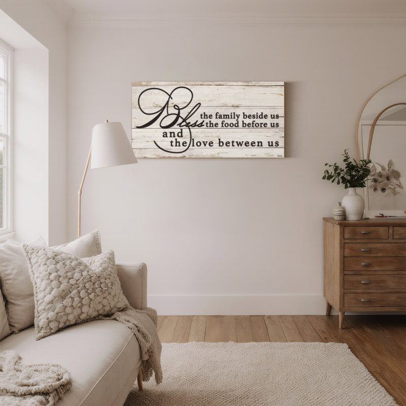 "Blessing" par Olivia Rose - Art textuel sur toile tendue, H 12 po x l 24 po x P 1,5 po