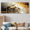 «Gold Piano On Stage - Music Piano», ensemble de reproduction d'art mural