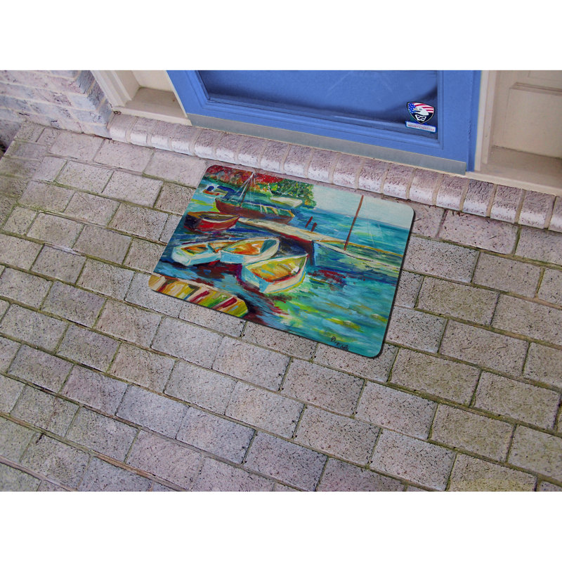 Tapis de porte d'extérieur antidérapant Lillis Betsy Marina III 26 po x 18 po