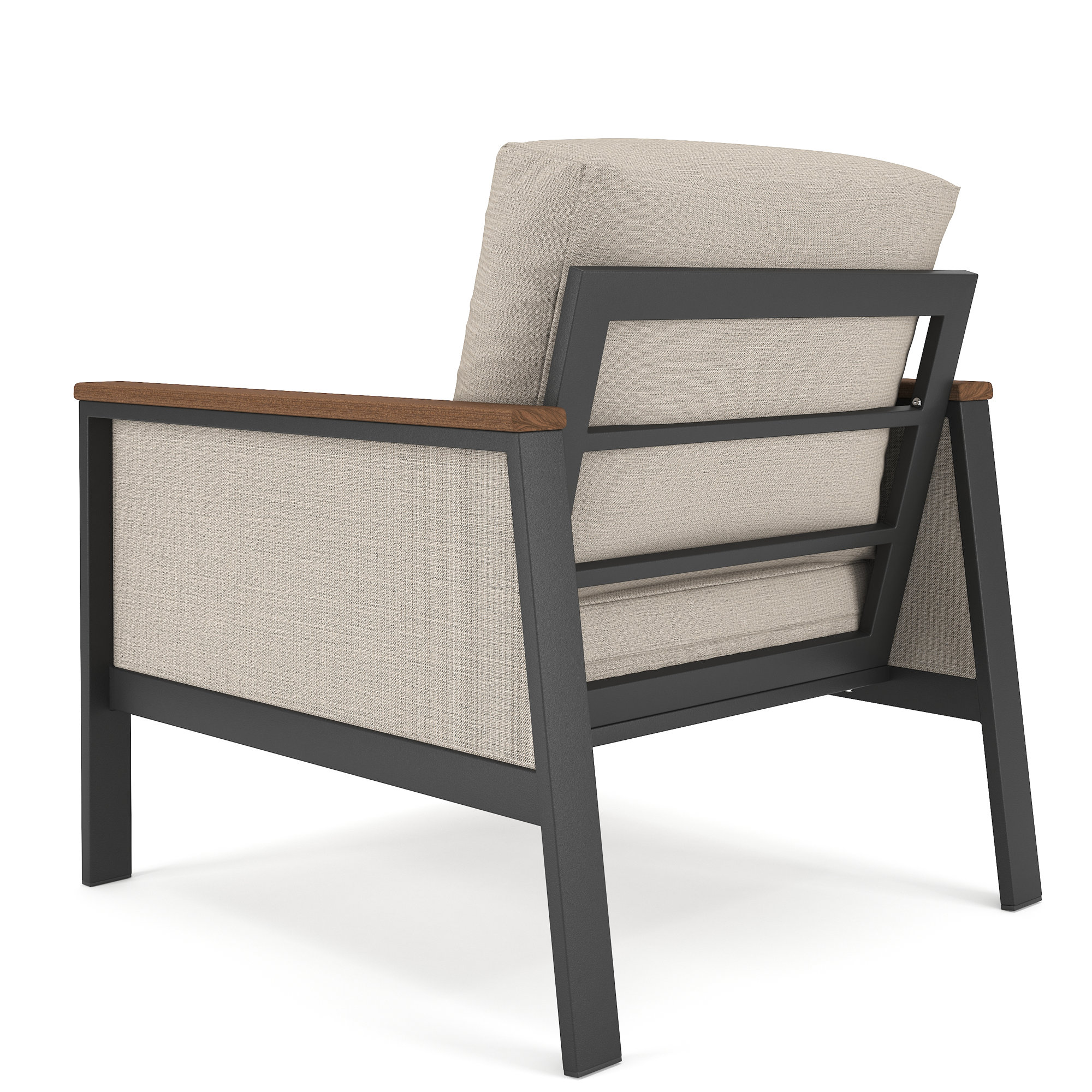 Townsend Metal Outdoor Lounge Chair with Sunbrella® Cushions, Cast Silver