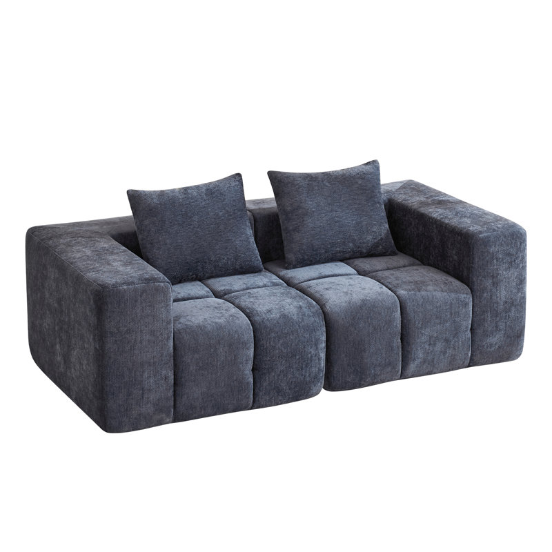 Causeuse 78,7 "sans os, Bleu