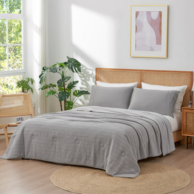 Double-Sided Waffle Cooling Comforter For Hot Sleepers, Machine Washable
