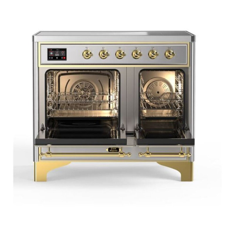 Majestic II 40" Freestanding Induction Range, Stainless Steel/Brass