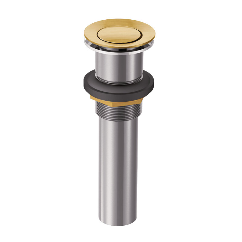 Moen Spring Loaded Push Button Bathroom Drain Assembly, Without Overflow, Oil Rubbed Bronze