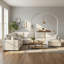 Spacious 5-seater Sectional Sofa With Storage, Chenille Beige, Modern Family Living
