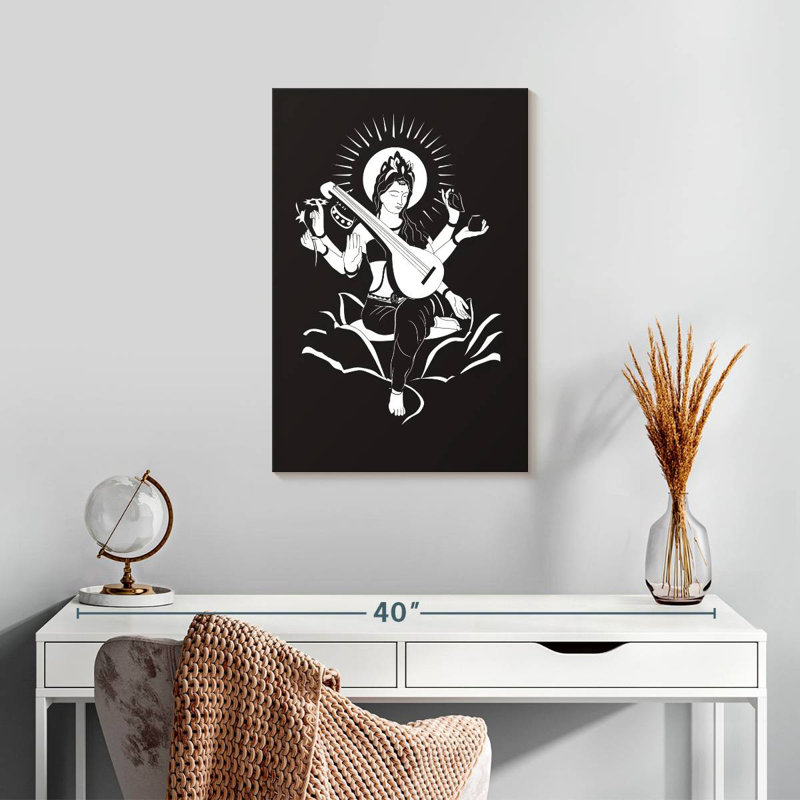 Adella Symbolic Saraswati, 24" H x 16" W