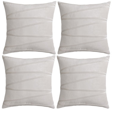 Ensemble de 4 coussins décoratifs en velours (inséré inclus)