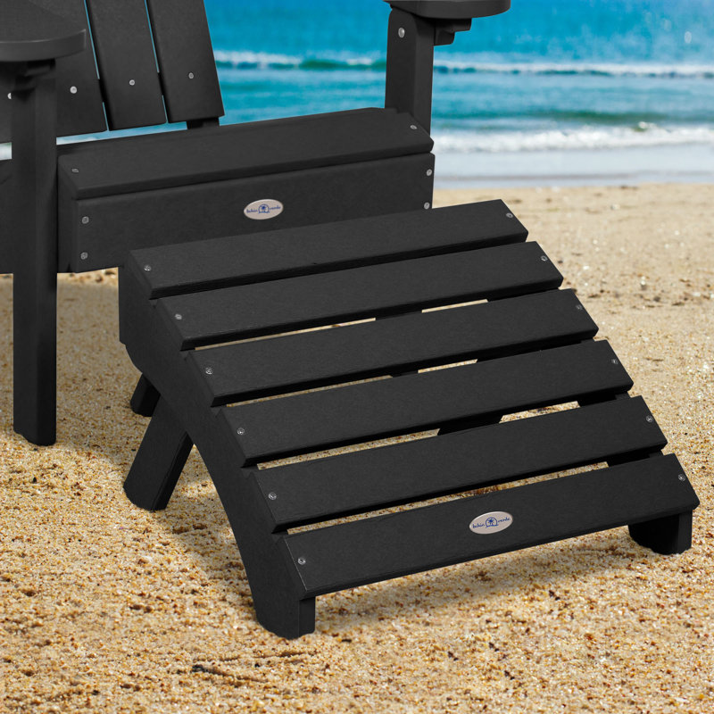 Middendorf Folding Adirondack Ottoman, Black Sand