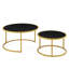 Ensemble de 2 tables basses gigognes modernes avec base en métal-502466157