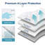 Ensemble de 2 protecteurs de matelas matelassés imperméables pour lit de bébé, protecteur de couche de lit TPU silencieux-133631855-133631857