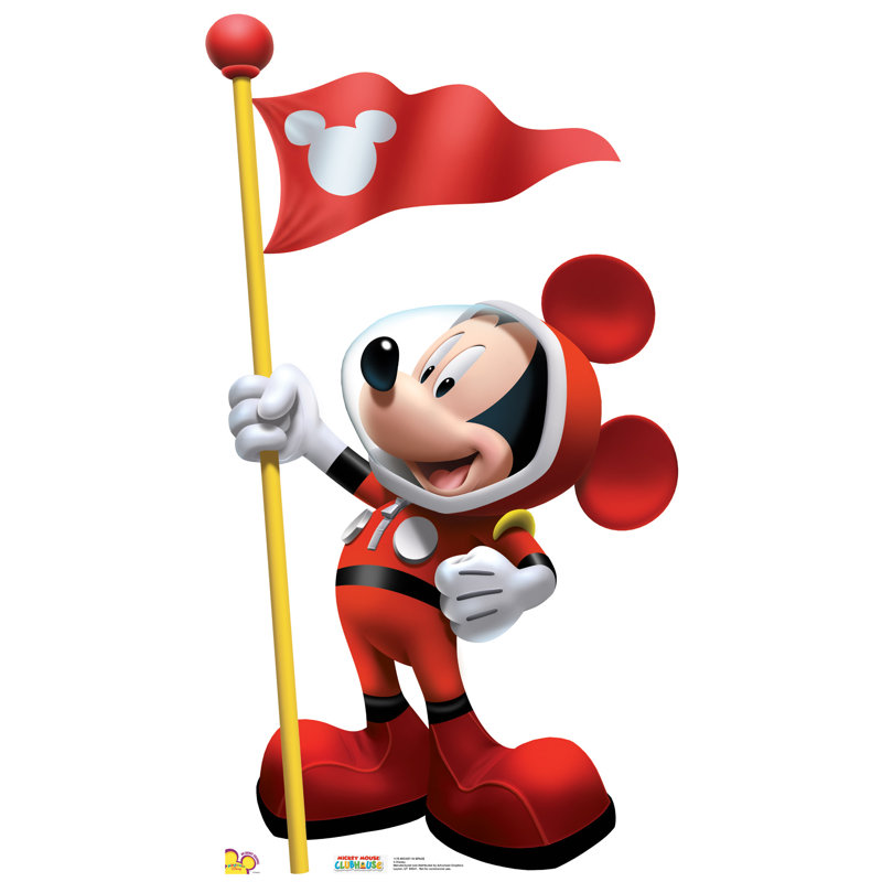 Mickey in Space 60'' Red Cardboard Standup