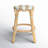 Alastair 24" Rattan Counter Stool - Tan/White Stripe/ Natural Rattan Frame-88071865-88071842