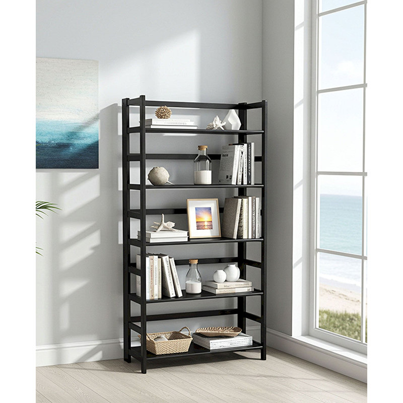 Bibliothèque en bois Jil H 59 "x l 27,5", Noir
