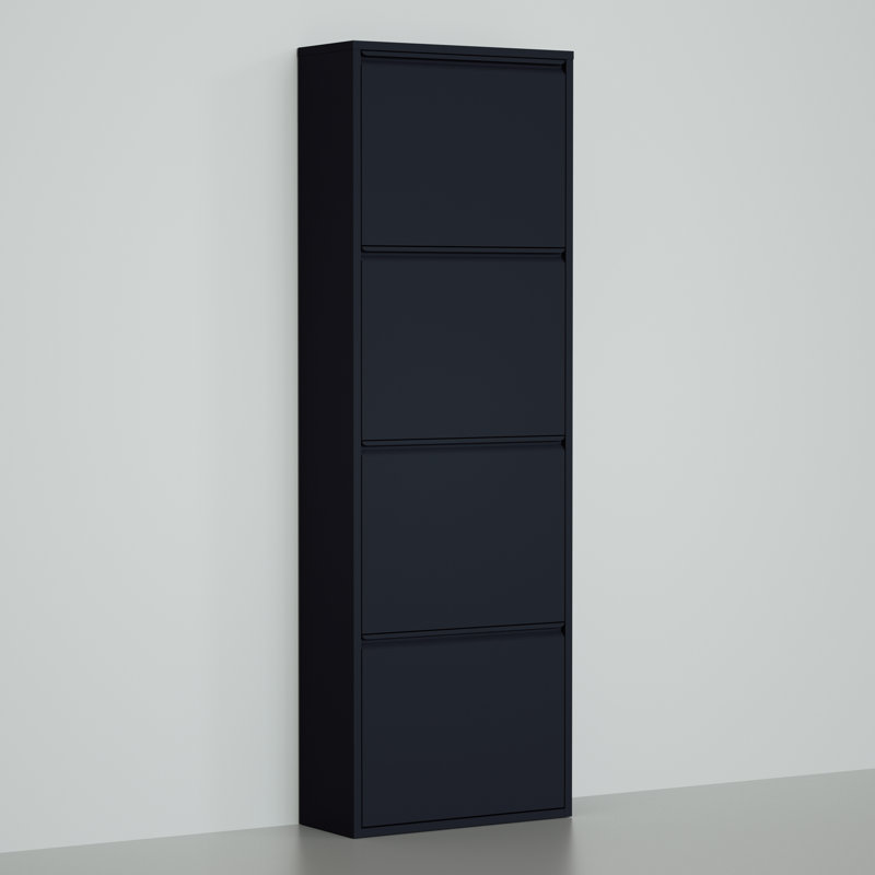 Armoire de rangement pour chaussures 8 paires, Noir
