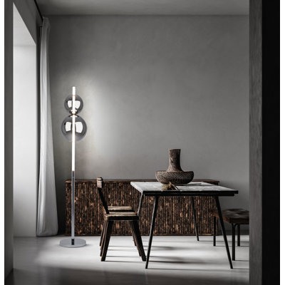 LED Chrome Floor Lamp