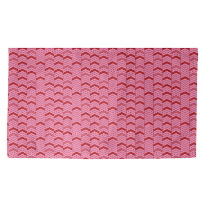 Tapis rose/rouge fait main