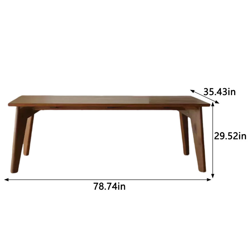 Solid Wood Dining Table, 35.43" W x 78.74" L