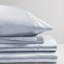 Drap de luxe 6 pièces en satin bleu roi - froissé, empêche le boulochage, comprend 1 plat, ajusté et 4 taies d'oreiller à texture lisse à 100%, dompte les frisottis, convient aux matelas de 16 po, avec