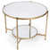 Luxe Round Glass Top Metal Base Dining Table
