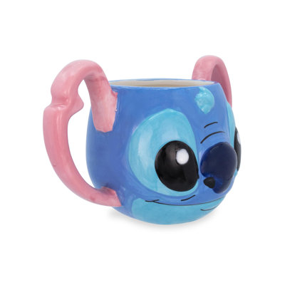 Tasse en céramique sculptée 3D Disney 626 Lilo & Stitch Experiment | 16 onces