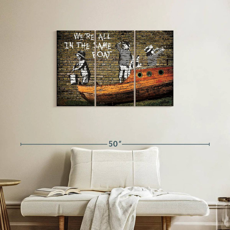 We're All In The Same Boat, 24" H x 38" W