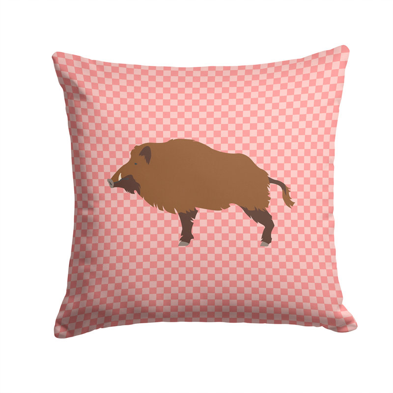Coussin extérieur Wild Boar, 14 po x 14 po, Rose