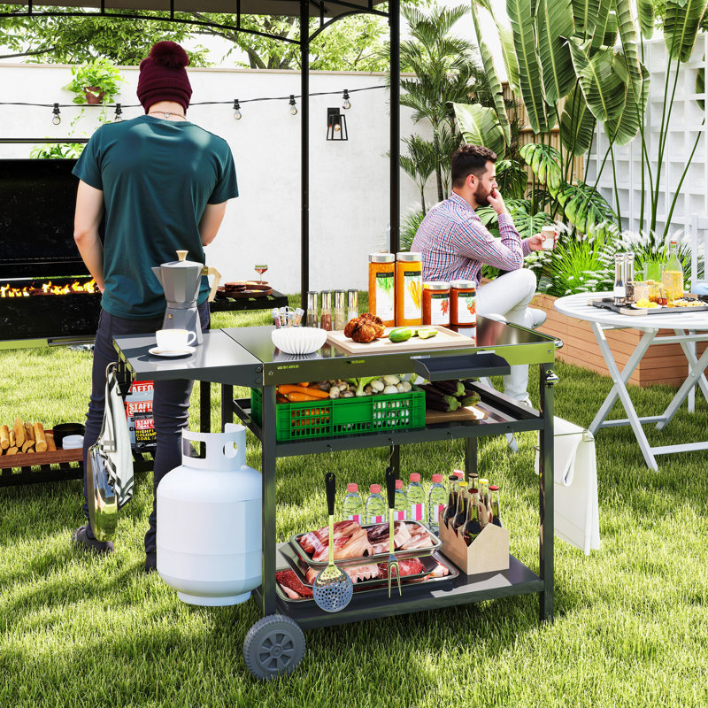 Table de préparation pour barbecue Outsunny