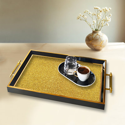 Elegant Glass Tray, 19.7 x 11.4 x 1.4 inches | 100% Durable Glass Construction | Easy to Clean with Damp Cloth | Ideal for Serving, Decorative Display, and Organizing | Stylish Addition to Home Décor