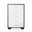 Commode blanche et finition espresso