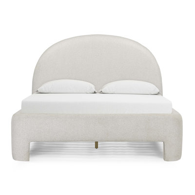 Orphea Sugar Off-white Boucle Queen Bed