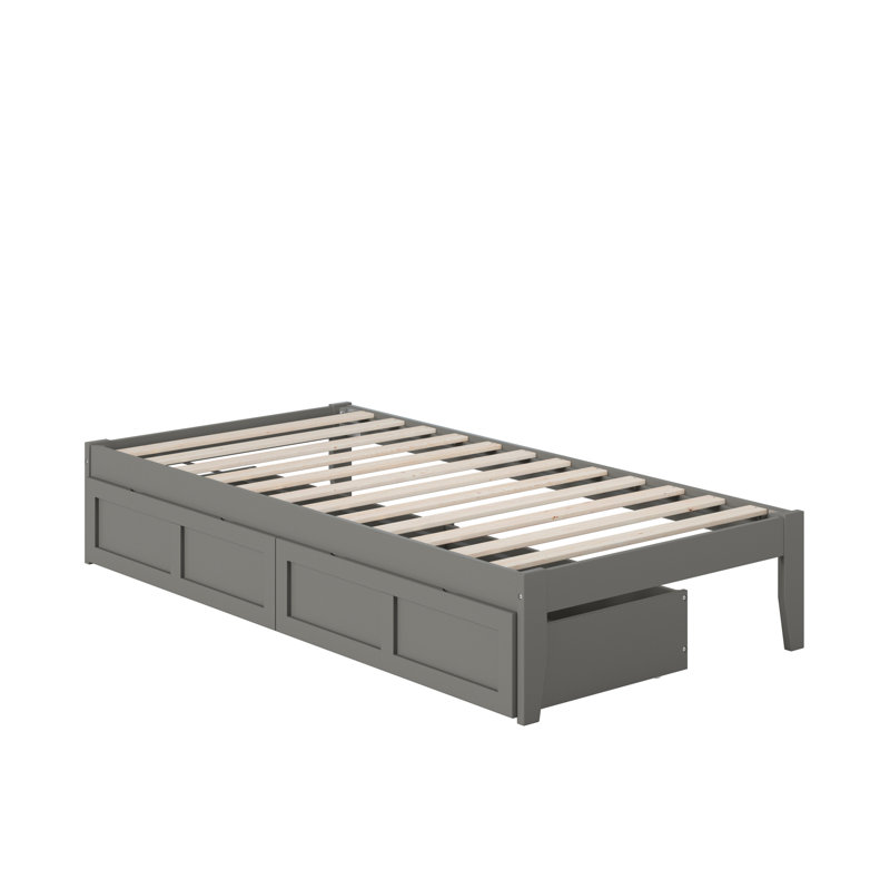 Aayanna Panel Storage Bed, Gray, Twin
