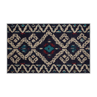 Machine Washable Purple Area Rug