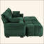 Ensemble de canapé 2 places avec 2 repose-pieds et coussins décoratifs, tissu chenille moelleux confortable, idéal pour le salon, un appartement ou un dortoir