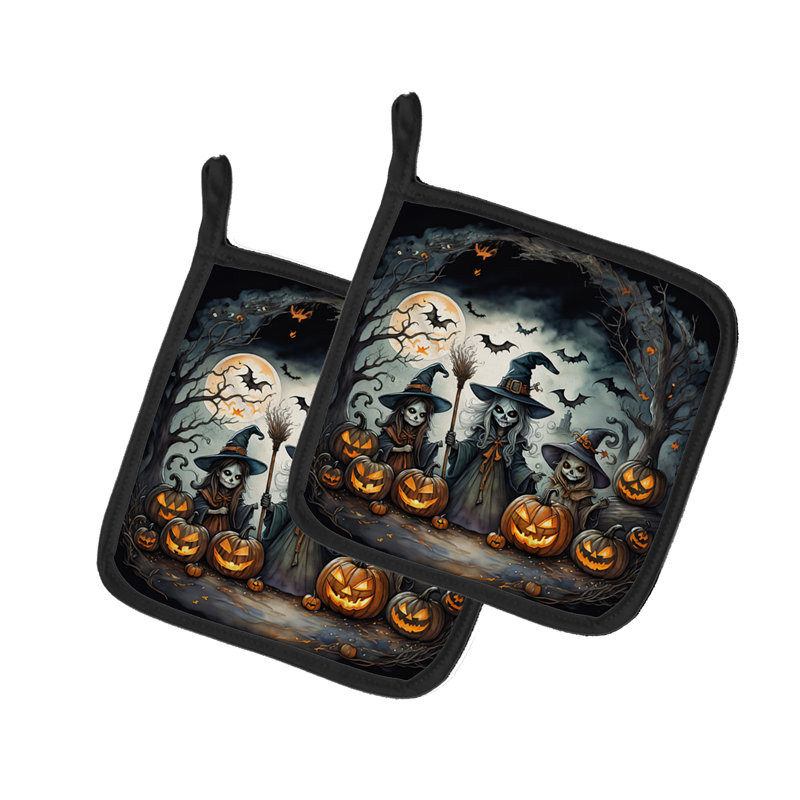 Paire de porte-casseroles Witches Spooky Halloween