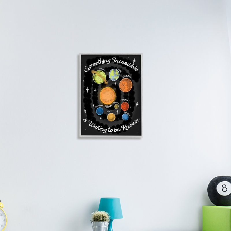 Quelque chose d'incroyable attend citation Planètes Soleil Terre, Estampe numérique Farmhouse, H 14 po x l 11 po