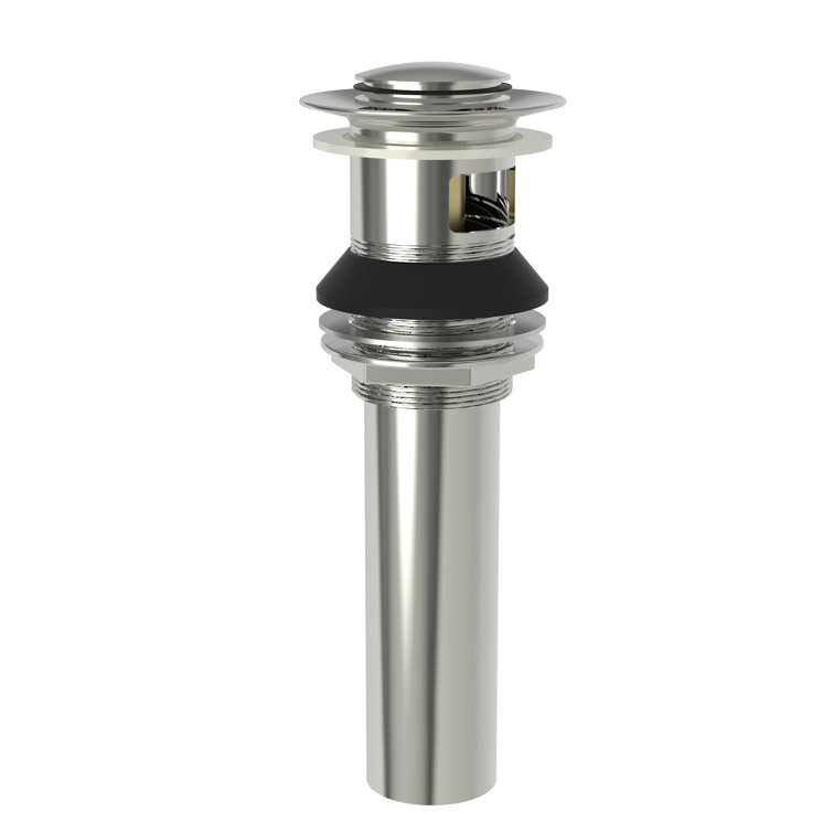Push Pop-Up Bathroom Sink Drain with Overflow Holes