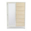Miramar - Commode de porte en miroir tissé - Finition sable et blanc éclatant