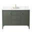 Ensemble de meuble-lavabo autoportant à simple cuve 48 po avec plateau en marbre Lavallon-105275168-105275173