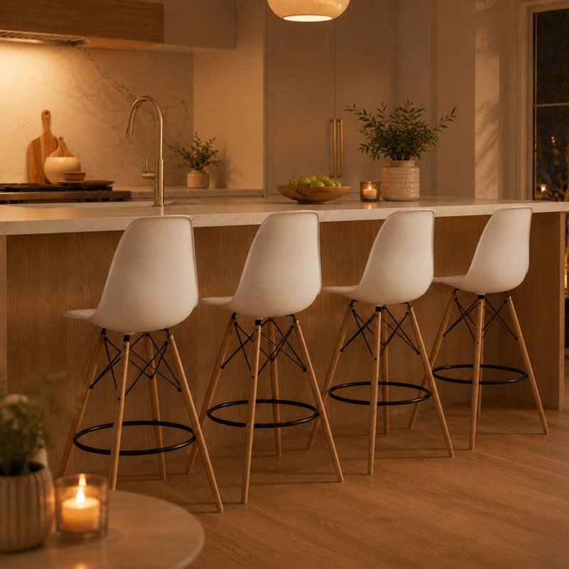 Tabouret de bar Eiffel, Blanc