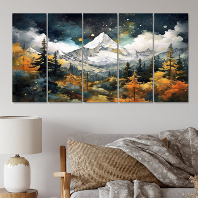 Scandinavian Simplicity I - impression d'art mural scandinave - 5 panneaux égaux